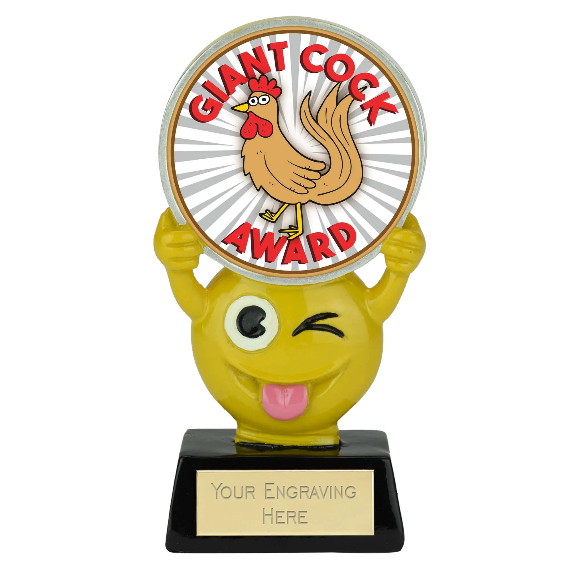 Novelty Emoji Prize Giant Cock Award Trophy 11cm (4 3/8
