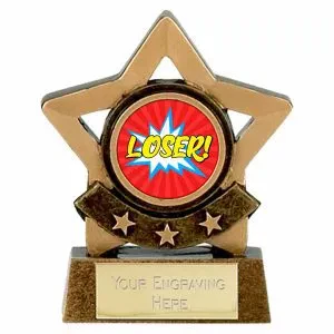 Mini Stars Booby Prize Loser Trophy Cup 8cm (3 1/4