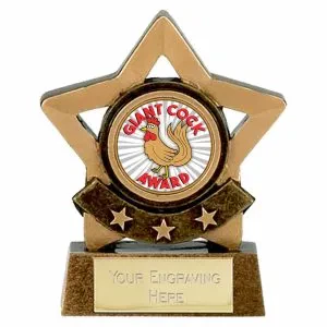 Mini Stars Booby Prize Giant Cock Award Trophy Cup 8cm (3 1/4