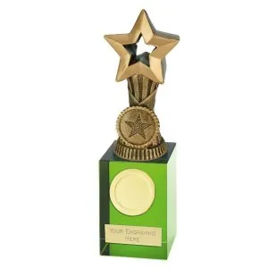 Orb Star Award on a Green Crystal Merit Base