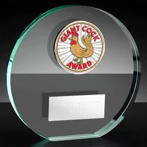 Poppy Trim Booby Prize Giant Cock Award Glass Award