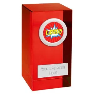 Booby Prize Loser Colour Optical Crystal Block with Trim