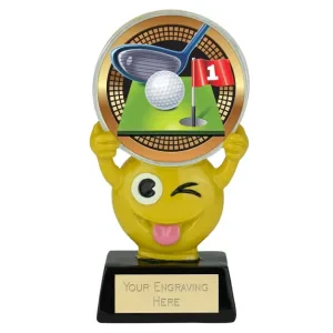 Novelty Emoji Golf Generic Trophy 11cm (4 3/8