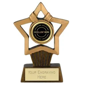 Mini Stars Plus Excellent Work Trophy 10cm (4