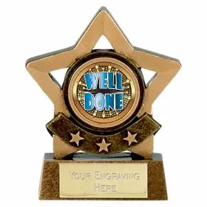 Mini Stars Well Done Hyper Trophy Cup 8cm (3 1/4