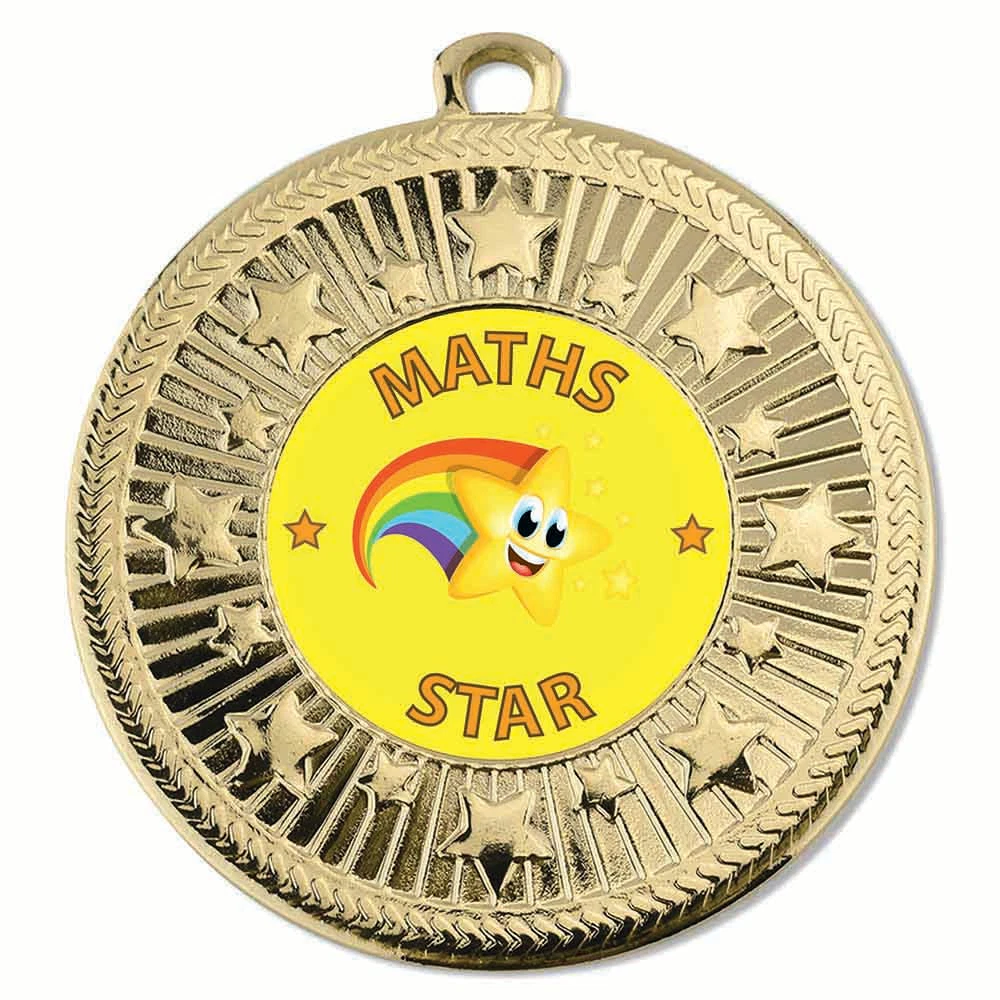 VF Star School Maths Star Medal 50mm