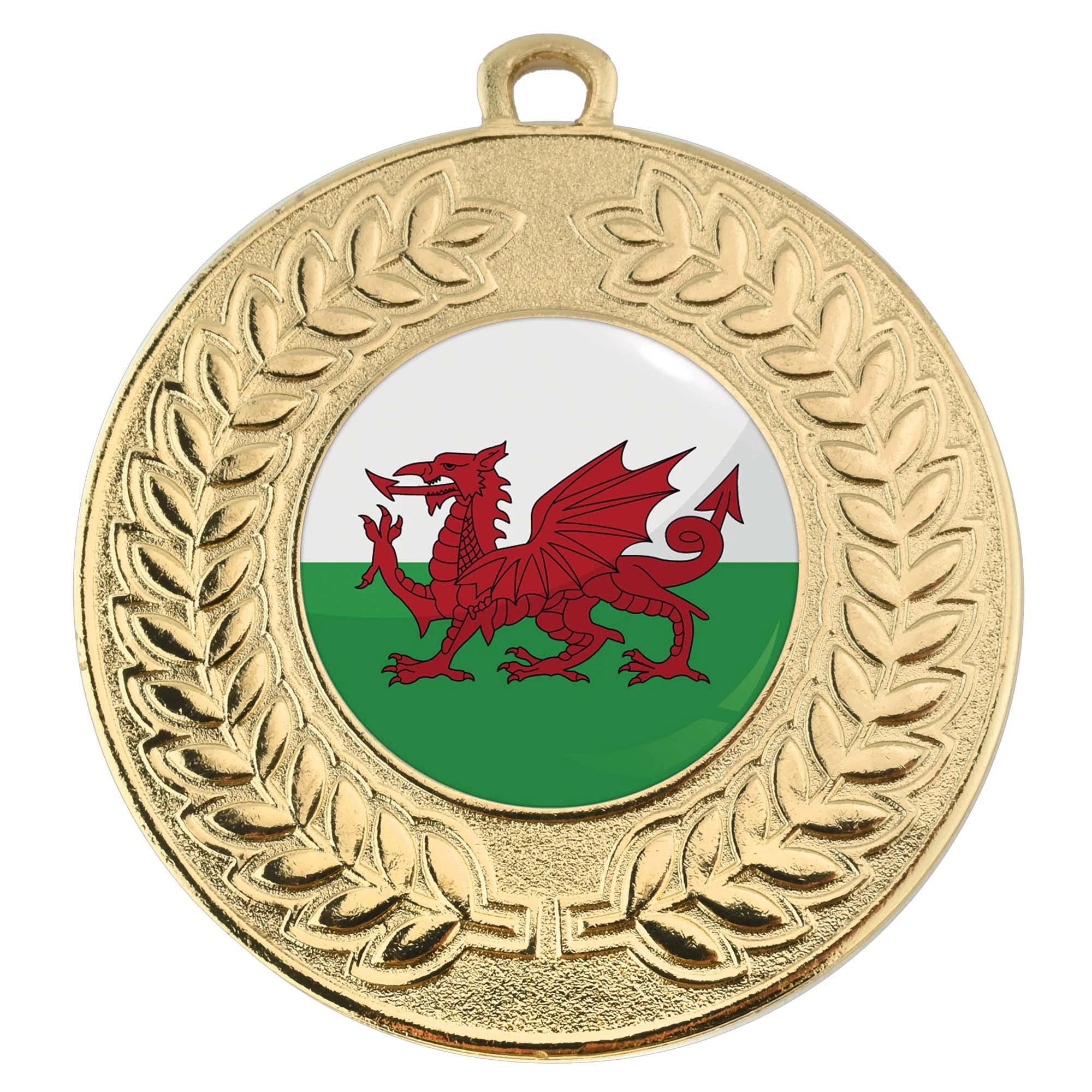 VF Contour Country Wales Flag Medal 50mm