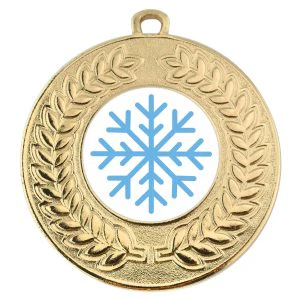 VF Contour Snow Sports Snowflake Medal 50mm