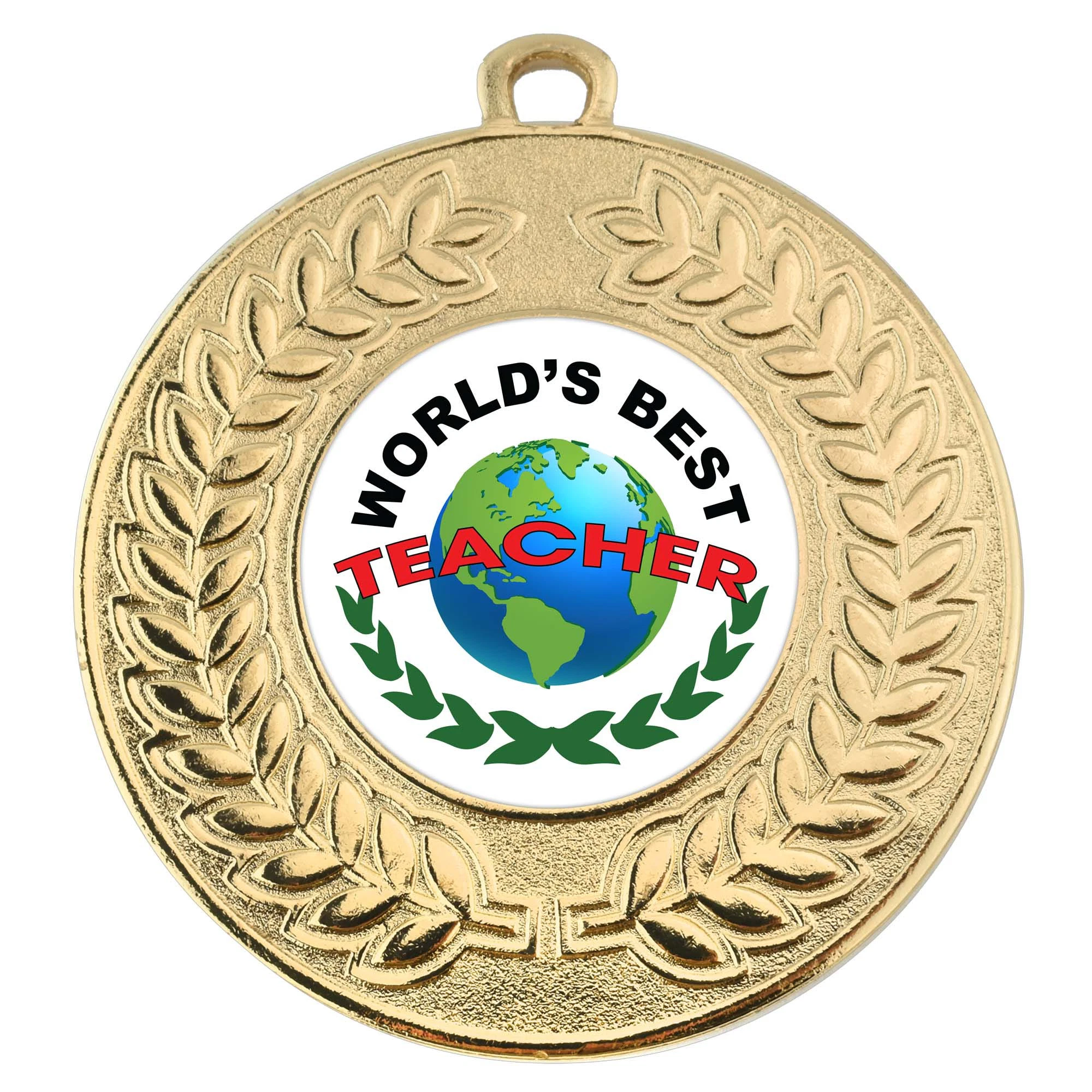 VF Contour Worlds Best Teacher Medal 50mm