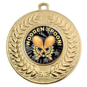 VF Contour Booby Prize Wooden Spoon Medal 50mm