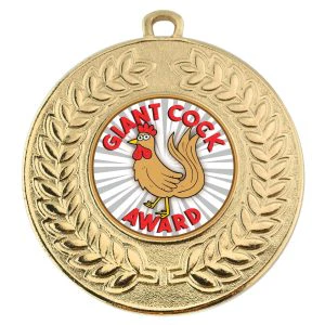 VF Contour Booby Prize Giant Cock Award Medal 50mm