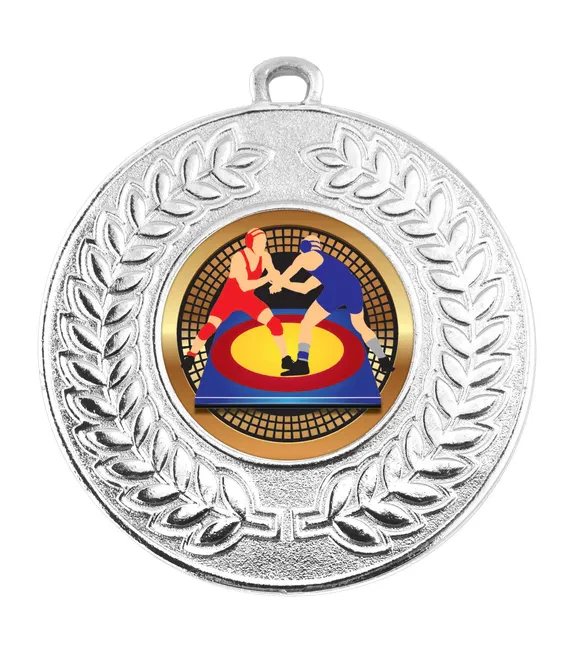 VF Contour Wrestling Colourful Medal 50mm - Image 3