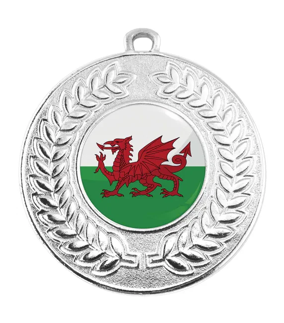 VF Star Country Wales Flag Medal 70mm - Image 2