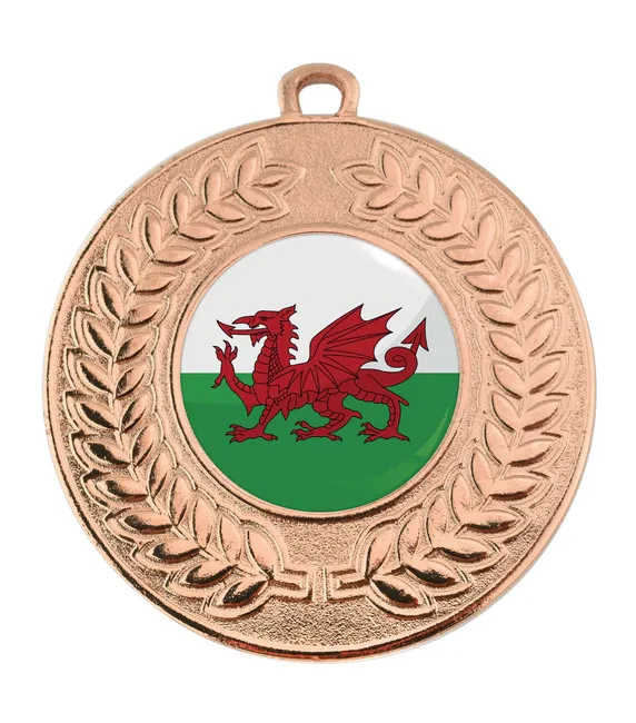 VF Star Country Wales Flag Medal 70mm - Image 3