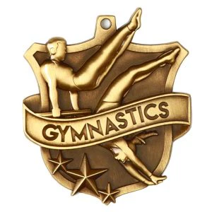 Heavyweight Gymnastics Shield Medal 55mm (2 1/8