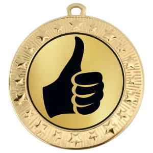 Gold VF Star Thumbs-up Medal 70mm