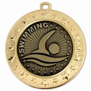 Starburst Swimming Medal 70mm