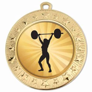 Starburst Weightlifting Female Medal 70mm