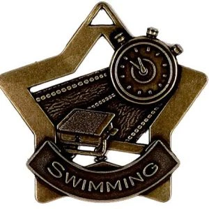 Mini Star Swimming Medal 60mm (2 3/8