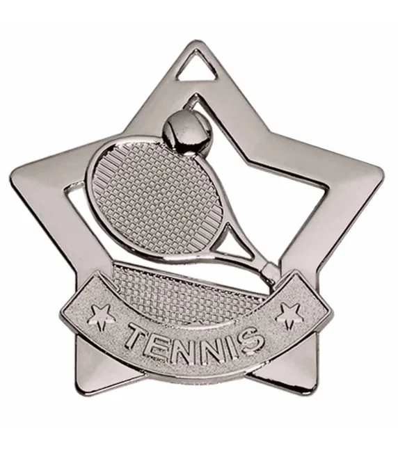 Mini Star Tennis Medal 60mm (2 3/8