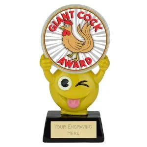 Novelty Emoji Prize Giant Cock Award Trophy 11cm (4 3/8