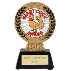 Gold Laurel Hero Booby Prize Giant Cock Award Award 11.5cm (4 5/8