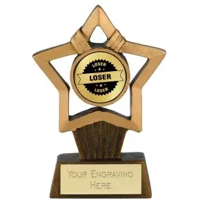 Mini Stars Plus Booby Prize Loser Classic Trophy 10cm (4