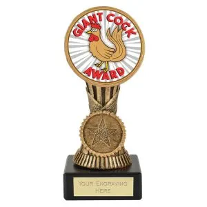 Booby Prize Giant Cock Award Orb Centre Holder Award 13cm (5 1/8
