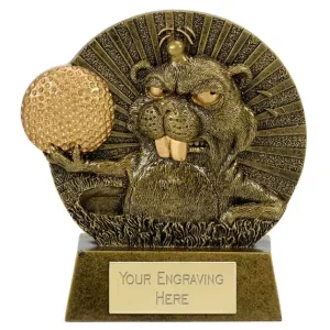 Angry Mole Novelty Golf Trophy 13.5cm (5 1/4