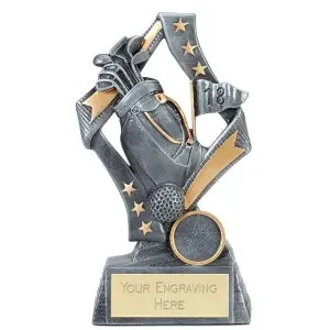 Antique Silver Flag Golf Bag Award