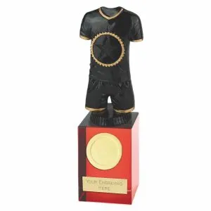 Orb Black Shirt & Shirts Award on a Red Crystal Merit Base