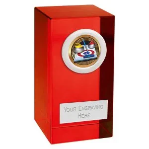 Curling Colour Optical Crystal Block with Trim