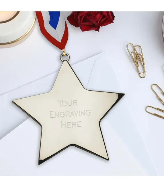 High Quality Polished Star Medal - Image 2