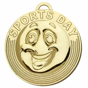 Smiley Face Sports Day Medal 50mm (2
