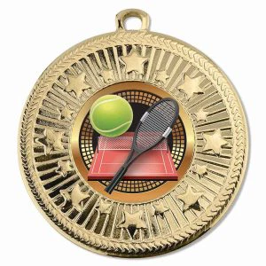 VF Star Tennis Racquet Ball & Court Medal 50mm
