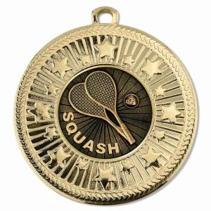 VF Star Squash Word & Racquets Medal 50mm