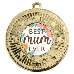 VF Star Best Mum Ever Medal 50mm (2