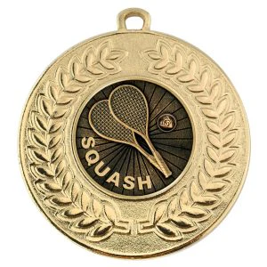 VF Contour Squash Word & Racquets Medal 50mm