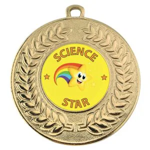 VF Contour School Science Star Medal 50mm