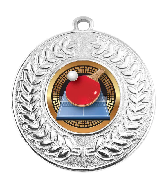 VF Contour Table Tennis Bat Ball Table Medal 50mm - Image 3