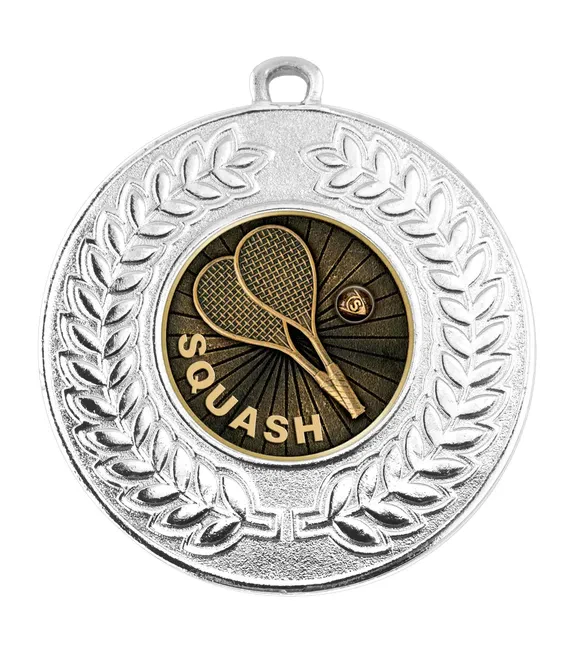 VF Contour Squash Word & Racquets Medal 50mm - Image 3