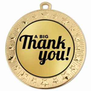 Starburst Thank You Big Medal 70mm