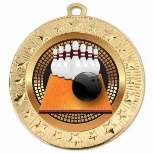 Starburst Ten Pin Bowling Generic Medal 70mm