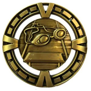 Varsity Swimming Medal 65mm