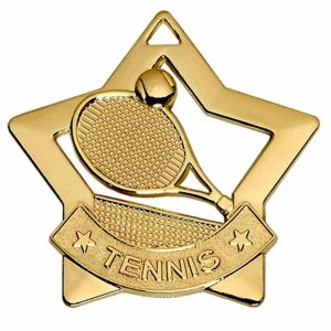 Mini Star Tennis Medal 60mm (2 3/8