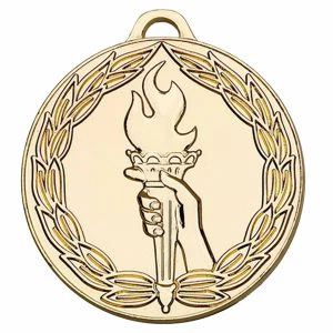 Gold Classic Torch Medal 50mm (2