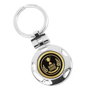 Silver Winner Classic Round Keyring 40mm