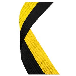 Black & Yellow Medal Ribbon 76cm (30