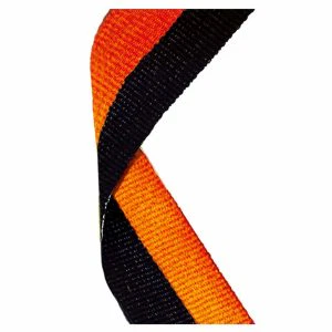 Black & Orange Medal Ribbon 76cm (30
