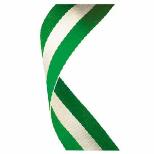 Green, White & Green Medal Ribbon 76cm (30